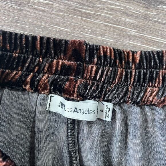 Johnny was French leopard velvet joggers silk blend women’s size S - Picture 6 of 8